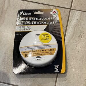 Kidde P3010H-CA Smoke Alarm 10 Year Battery LED Escape Light Photoelectric White